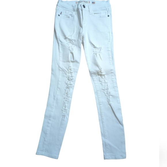 Sneak peek jeans size 1 color white - Picture 2 of 5